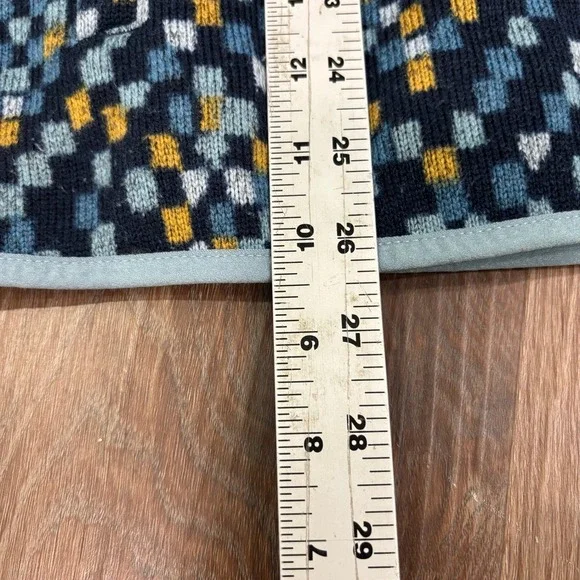 LL Bean Mens L Slightly Fitted‎ Fleece Pullover Jacket Multi Color Geometric - Picture 6 of 8